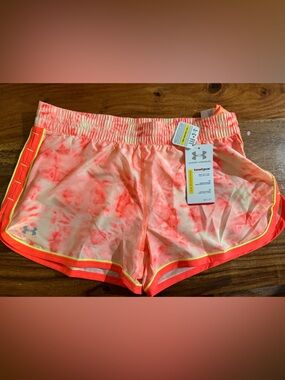 Under Armour Women's Coral Tie-Dye Running Shorts